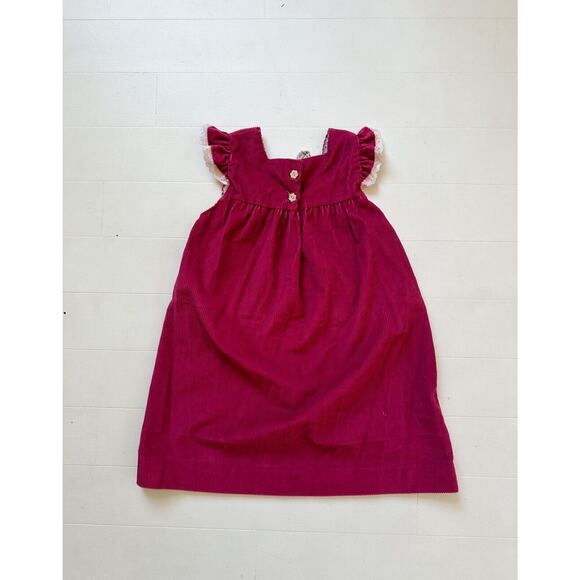 Vintage 1960 Health-Tex Toddler Corduroy Dress Pink 6X - Picture 2 of 3
